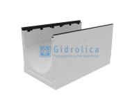 Лоток водоотводный бетонный коробчатый (СО-300мм), с чугунной насадкой КU 100.39,9 (30).44,5(37,5) - BGZ-S, № 10-0