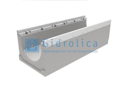 Лоток водоотводный бетонный коробчатый (СО-300мм), с оцинкованной насадкой, с уклоном 0,5% КUу 100.39,9 (30).57,5(50,5) - BGZ-V, № 36