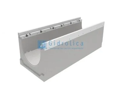 Лоток водоотводный бетонный коробчатый(СО-150мм), с оцинкованной насадкой, с водосливом КUв 100.24,8 (15).26,5(20)-BGZ-V, № 5-0 Лоток водоотводный бетонный коробчатый(СО-150мм), с оцинкованной насадкой, с водосливом КUв 100.24,8 (15).26,5(20)-BGZ-V, № 5-0